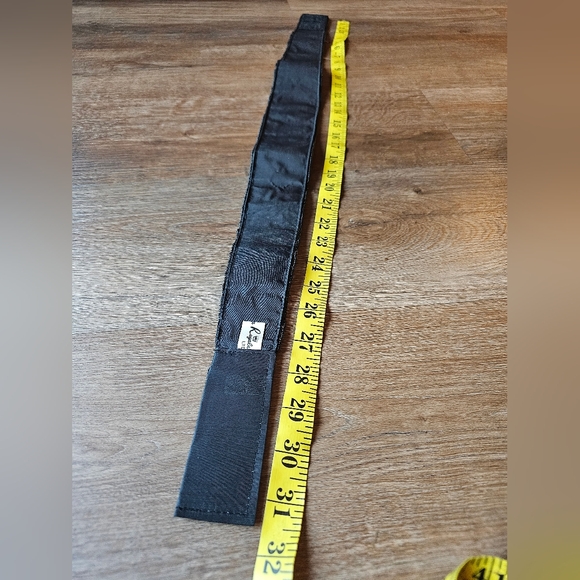 Vintage La Regale hand beaded cummerbund wide waist belt black and gold chevron - Picture 5 of 7